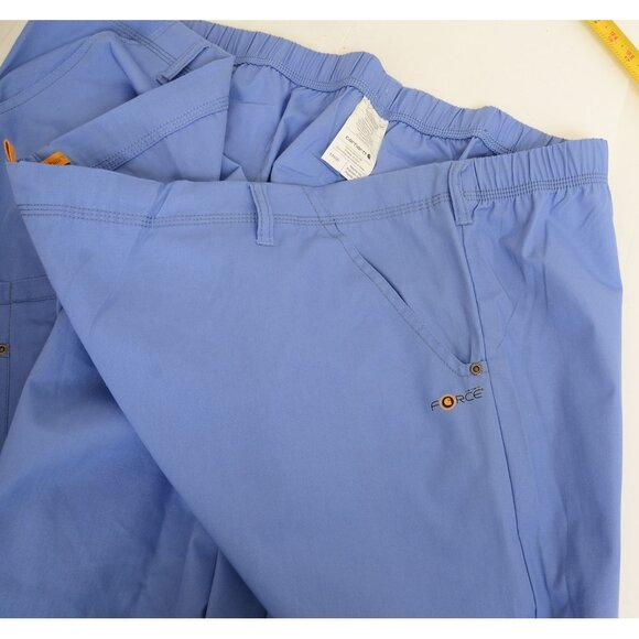 Carhartt C55101X Force Rockwall Men's Big & Tall Blue Scrub Pants Size: 5X - Picture 10 of 11